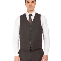 Arrow Charcoal Regular Fit Three Piece Suit-image-8
