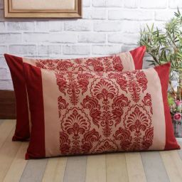 Romee Maroon Polyester Ethnic Pillow Covers-image-13