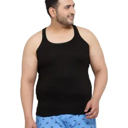 Melon by PlusS Black Cotton Regular Fit Vest-image-53