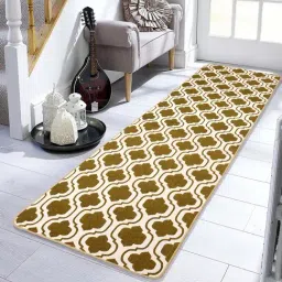 Saral Home Gold & Beige Cotton Runner - Set of 1-image-69