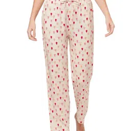 Soie Beige Printed Pyjamas-image-67