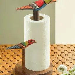 ExclusiveLane Multicolor Sheesham Wood Bird Napkin Holder - Set of 1-image-20