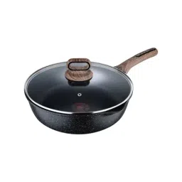Bergner Grey Non-Stick Marble Induction Base Deep Frypan with Lid - 28cm (3.2L)-13