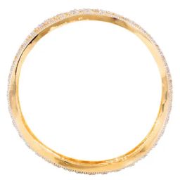 Saraf RS Jewellery Set Of 2 Gold PlatedAD Studded Cut -Out Hand Crafted Bracelet Bangles 2.6-23
