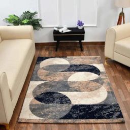 Presto Blue & Beige Polyester Carpet-image-74