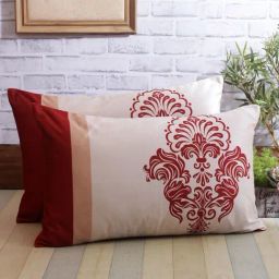 Romee Cream Polyester Ethnic Pillow Covers-image-2