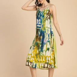 Moomaya Multicolor Printed Midi Dress-picture-12