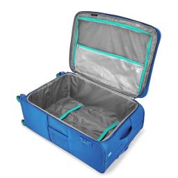 VIP Lucern Str Exp Blue Color Block Soft Medium Trolley Bag - 43.3 cm image 5