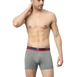 Van Heusen Sport Regular Fit Jaspe Textured Double Layer Gusset Solid Trunks - Lt Grey Jaspe image 5