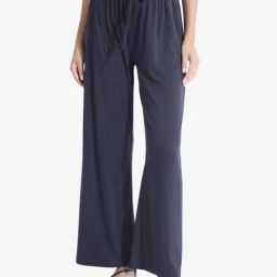 RAREISM Blue Blended Solid Trousers-image-45