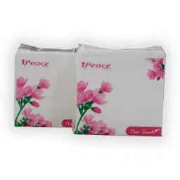 Peace Pure Touch Napkins 100% Virgin Tissues 50 Pulls 1Ply (Pack of 4)-23