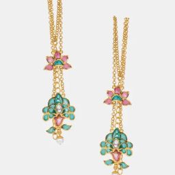 Shaya 925 Silver The Shaadi Diaries Gold Plated Yaadon Ki Baarat Kanauti Earrings-image-5