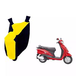 Auto Pearl Waterproof Two Wheeler Cover For Hero Moto Corp Duet (Yellow & Blue)-image-94