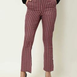 RAREISM Beige Viscose Printed Trousers-picture-26