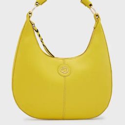 Caprese Yellow Solid Small Hobo Handbag-image-11