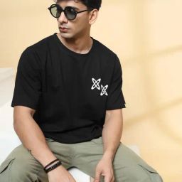 Rigo Black Cotton Printed T-Shirt-image-98