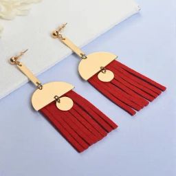 Sohi Gold Plated Designer Drop Earrings-picture-10