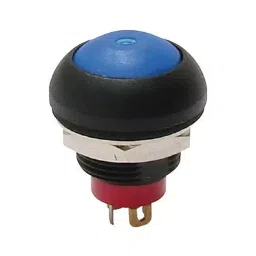 E-SWITCH PUSH BUTTON SWITCH, SPST, 0.125A, 125VAC, RP8100B2W1CEBLKBLKRED.-0
