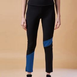 COLOR CAPITAL Black Slim Fit High Rise Tights-image-73