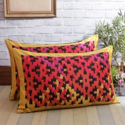 Romee Orange Polyester Printed Pillow Covers-picture-15