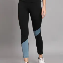 COLOR CAPITAL Black Slim Fit High Rise Tights-image-41