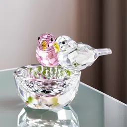 Ekhasa Transparent Crystal Birds Glass Figurine Showpiece-image-96