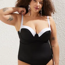 Trendyol Colourblocked Shoulder Straps Bodysuit-image-93