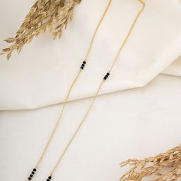 Wynona Gold-Plated AD Stone Studded & Beaded Mangalsutra-3