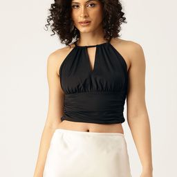 bebe Future Glam Keyhole Neck Backless Crop Top-picture-32