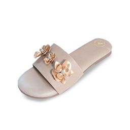 Sana K Luxurious Footwear Women Embellished Open Toe Flats-image-28