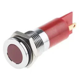 RS PRO Red Panel Mount Indicator 110V DC, Mounting Hole Size 14 mm, IP Rating IP67, Model No 8332894-16
