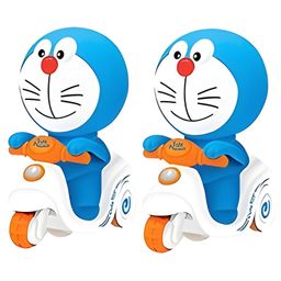 YAMAMA Doraemon Pressure Friction Toddler Car Toy Push and Go Doraemon Scooter Toy - (Pack of 2 - Multicolor)-1