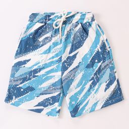 Pine Active Super Stretch Printed Athletic Shorts - Blue-image-79