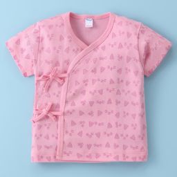 Tango Interlock Half  Sleeves Front Open Vest Stacking Toy Print - Pink-image-78
