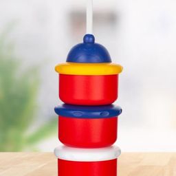The Cheeky Kidzz Baby Milk Powder Cereal Food Storage Dispenser Container 3 Compartment BPA Free (Red)-29