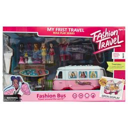 Kids Mandi Fashion Bus: Kids Doll with Bus Toy - Pink-9