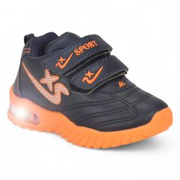 Lil Lollipop Patch Detailed Double Velcro Closure LED Shoes - Black-image-34