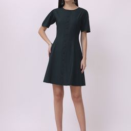 VINISHAA KLOTHING Round Neck A-Line Dress-image-38