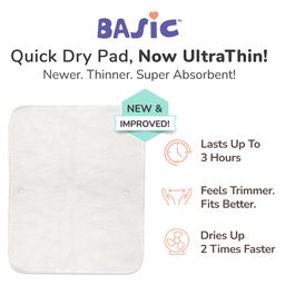 SuperBottoms BASIC EASY- quick drying prefold style soaker for Cloth Diapers/inserts with dry feel layer on top (Pack of 9) image 2