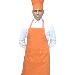 SWITCHON Orange Colored Apron With Hat-45