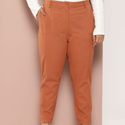 Sztori Women Plus Size Pure Cotton Formal Trousers-picture-18