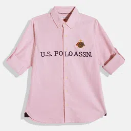 U.S. Polo Assn. Kids Boys Brand Logo Pure Cotton Casual Shirt-picture-21