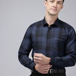 Van Heusen Slim Fit Checked Formal Shirt-image-61