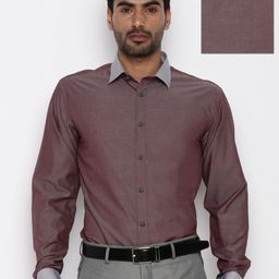 V Dot by Van Heusen Men Maroon Formal Shirt-image-14
