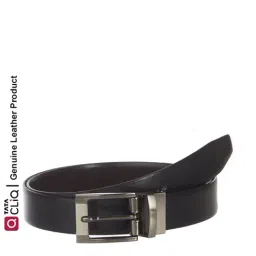 Kara Black & Brown Leather Reversible Belt for Men-image-70