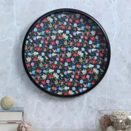 Crayton Floral Printed Round MDF Wall Hanging - Set of 1-3