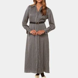 Forever New Janine Petite Satin Shirt Midi Dress-picture-36