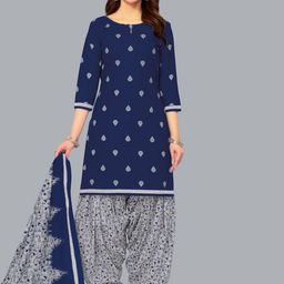 shree jeenmata collection Floral Printed Pure Cotton Unstitched Dress Material-image-67