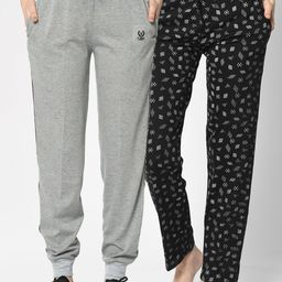 VIMAL JONNEY Women Pack of 2 Solid Lounge Pants-image-119