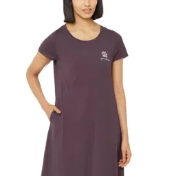 Soie Brown Textured Sleep Shirt-picture-14